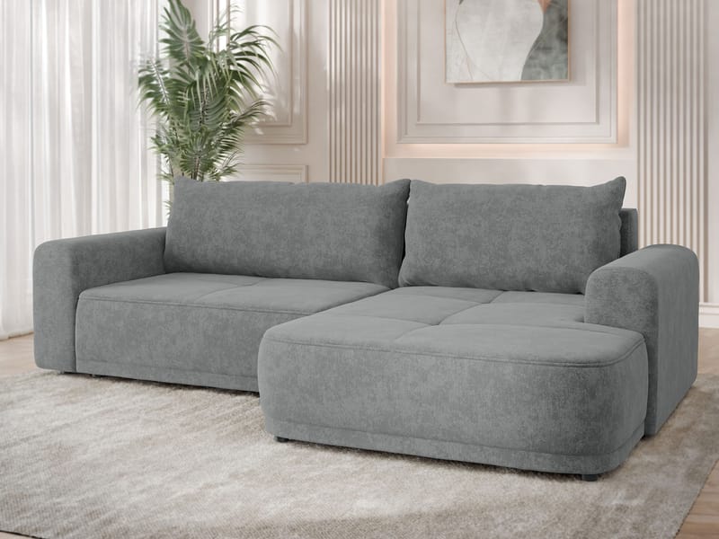 Malor 3-sits Bäddsoffa med divan Högervänd - grå - Möbler - Vardagsrum - Bäddsoffor - Hörnbäddsoffa