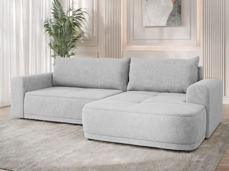 Malor 3-sits Bäddsoffa med divan Högervänd - ljusgrå - Möbler - Vardagsrum - Bäddsoffor - Hörnbäddsoffa