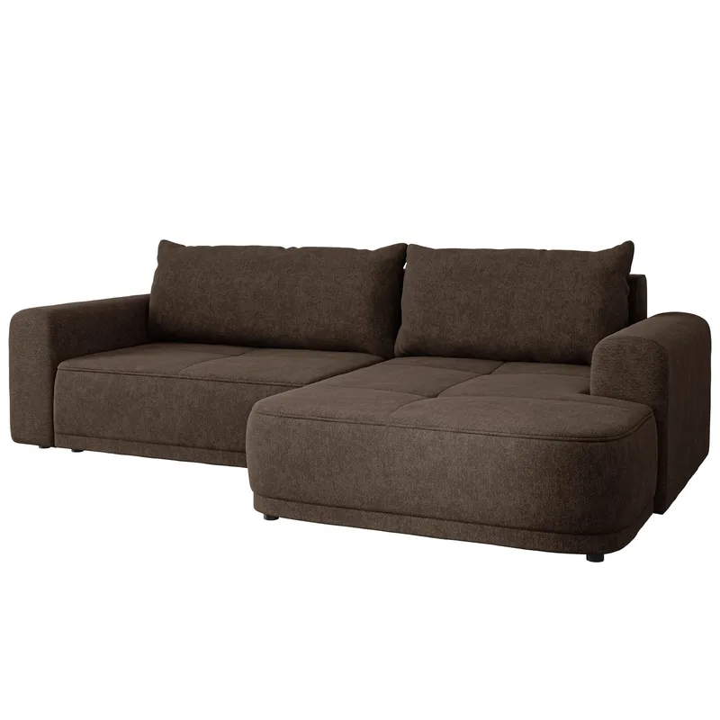Malor 3-sits Bäddsoffa med divan Högervänd, mörkbrun