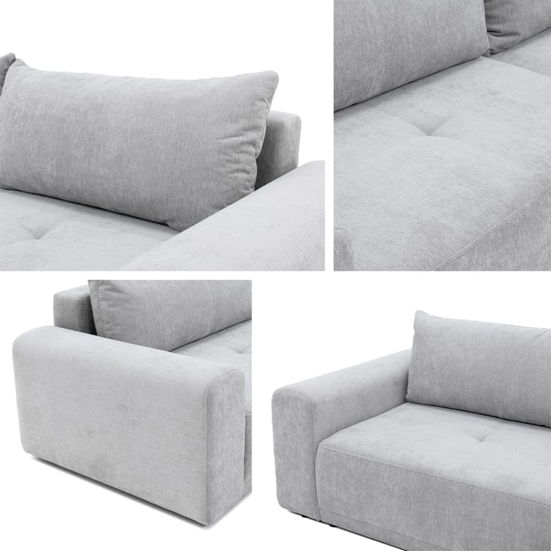 Malor 3-sits Bäddsoffa med divan Högervänd - mörkbrun - Möbler - Vardagsrum - Bäddsoffor - Hörnbäddsoffa