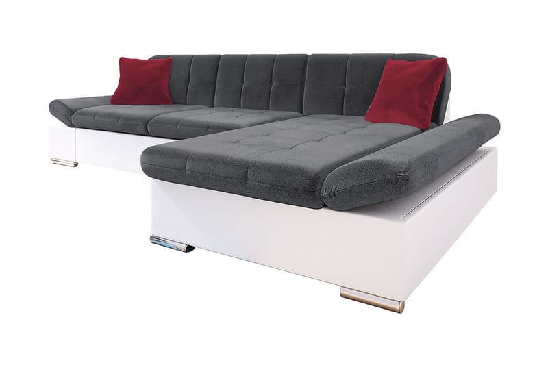 MALWI Divanbäddsoffa 285x162x76 cm - Grå/Vit - Bäddsoffor - Bäddsoffa divan