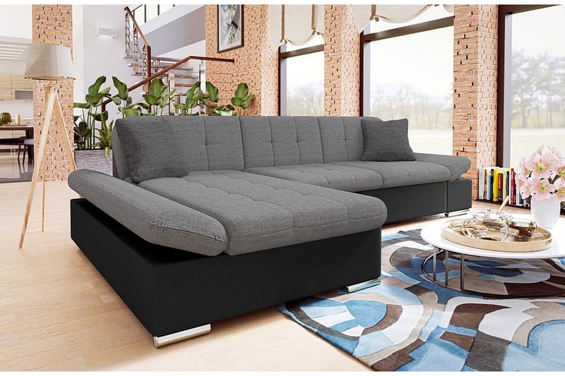 MALWI U-Bäddsoffa 278x162x76 cm - Grå - Möbler - Vardagsrum - Bäddsoffor