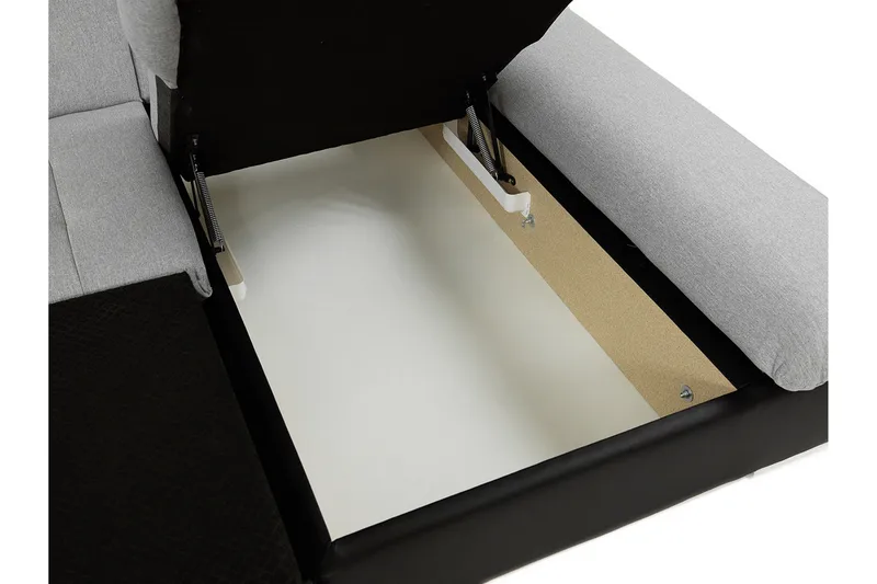 Malwi U-Bäddsoffa 278x162x76 cm - Grå/Vit - Möbler - Vardagsrum - Bäddsoffor