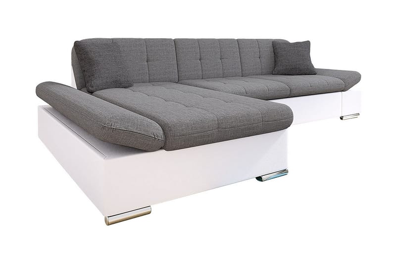 MALWI U-Bäddsoffa 278x162x76 cm - Grå/Vit - Möbler - Vardagsrum - Bäddsoffor