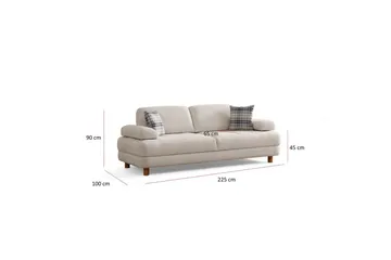 Mami Bäddsoffa 3-sits - Cream - Möbler - Vardagsrum - Bäddsoffor