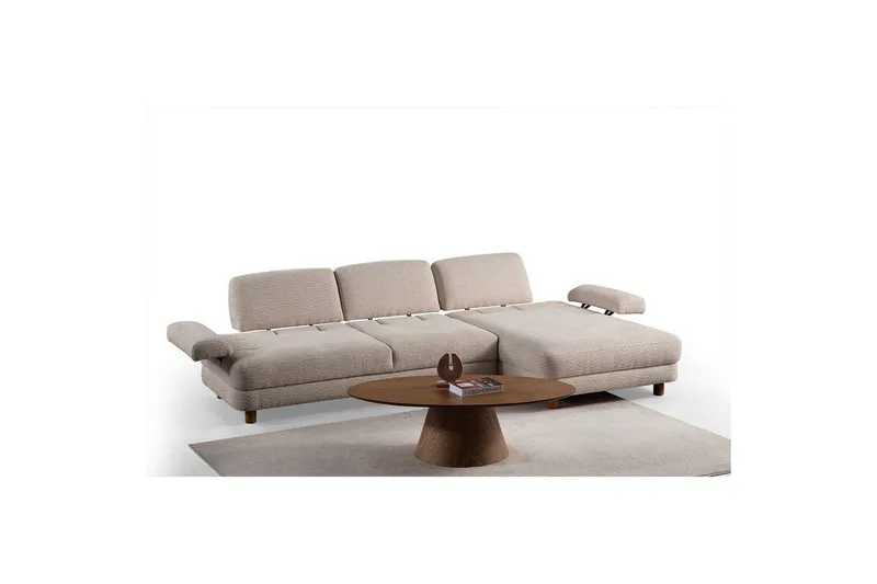 Mami Bäddsoffa med Divan 4-sits - Cream - Möbler - Vardagsrum - Bäddsoffor - Hörnbäddsoffa