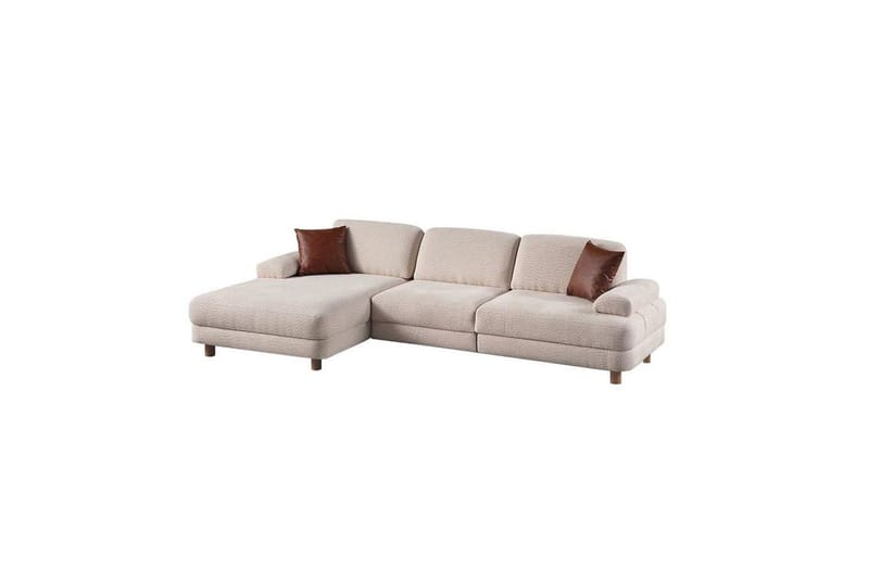 Mami Bäddsoffa med Divan 4-sits - Cream - Möbler - Vardagsrum - Bäddsoffor - Hörnbäddsoffa