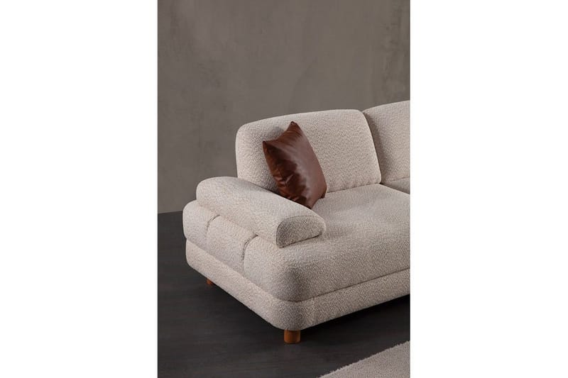Mami Bäddsoffa med Divan 4-sits - Cream - Möbler - Vardagsrum - Bäddsoffor - Hörnbäddsoffa