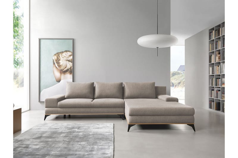 Manila Divanbäddsoffa 315x212x87 cm - Beige - Möbler - Vardagsrum - Bäddsoffor