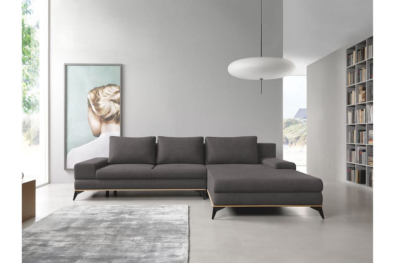 MANILA Divanbäddsoffa 315x212x87 cm - Grå - Möbler - Vardagsrum - Bäddsoffor