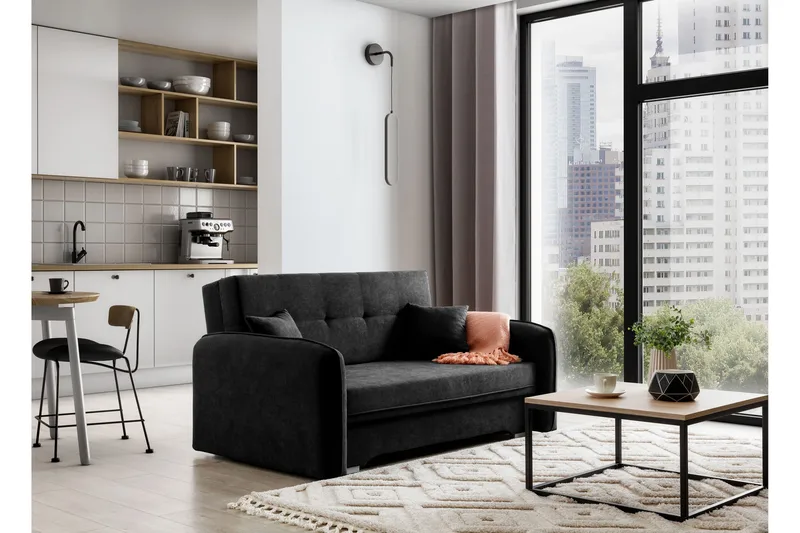 Manita Bäddsoffa med Förvaring 2-sits - Svart - Möbler - Vardagsrum - Bäddsoffor