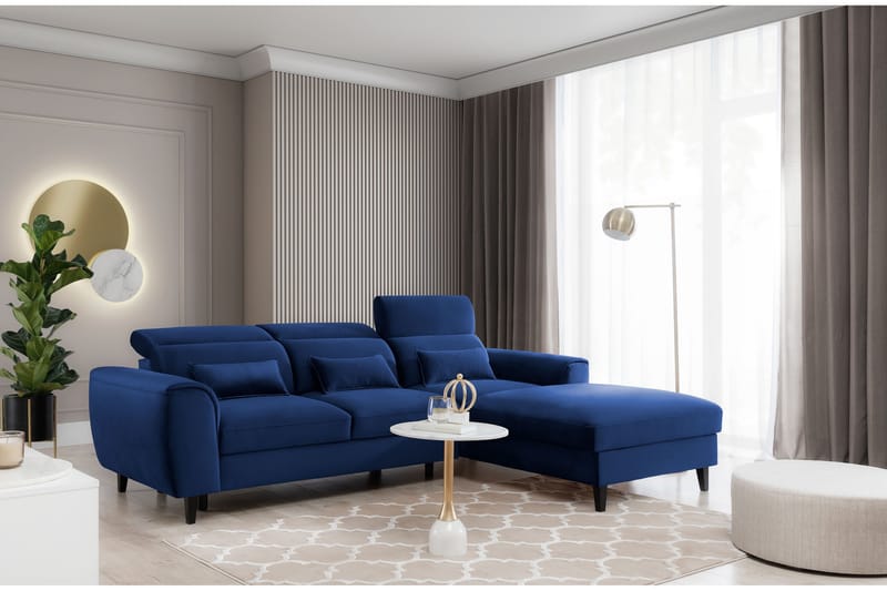 Manni 3-sits Bäddsoffa m. Divan med Förvaring Blå - Möbler - Vardagsrum - Bäddsoffor