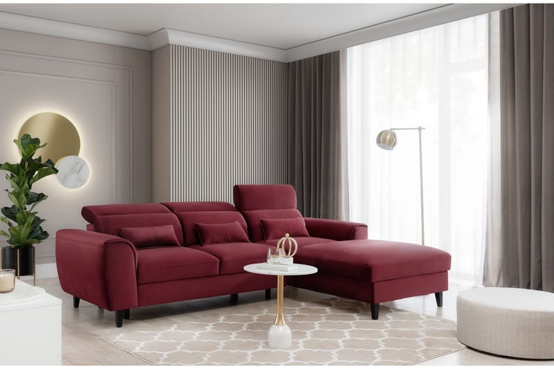 Manni 3-sits Bäddsoffa m. Divan med Förvaring Röd - Möbler - Vardagsrum - Bäddsoffor