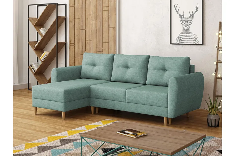 Manstad Hörnbäddsoffa - Blå - Möbler - Vardagsrum - Bäddsoffor