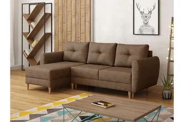 Manstad Hörnbäddsoffa - Brun - Möbler - Vardagsrum - Bäddsoffor