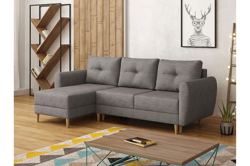Manstad Hörnbäddsoffa - Grå - Möbler - Vardagsrum - Bäddsoffor