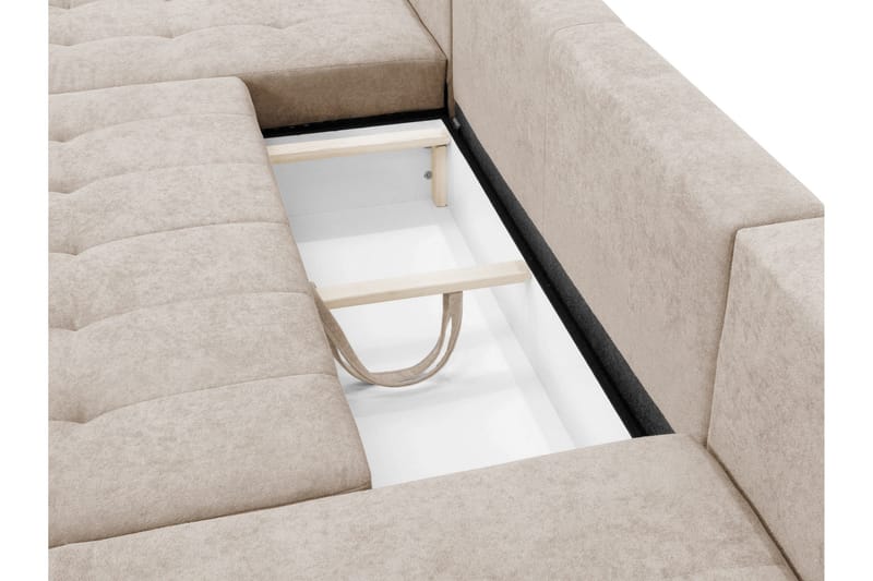 Mardon Bäddsoffa Dubbeldivan 4-sits - Beige - Möbler - Vardagsrum - Bäddsoffor - U bäddsoffa