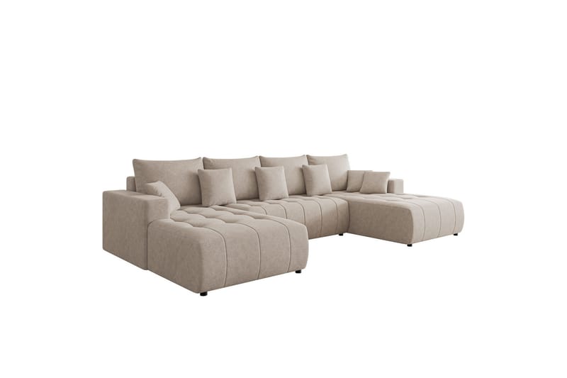 Mardon Bäddsoffa Dubbeldivan 4-sits - Beige - Möbler - Vardagsrum - Bäddsoffor - U bäddsoffa