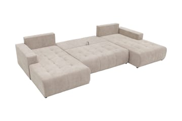 Mardon Bäddsoffa Dubbeldivan 4-sits - Beige - Möbler - Vardagsrum - Bäddsoffor - U bäddsoffa