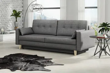 Marina Bäddsoffa 225x100x90 cm - Grå - Möbler - Vardagsrum - Bäddsoffor - 4-sits bäddsoffa