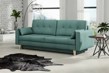 Marina Bäddsoffa 225x100x90 cm - Turkos - Möbler - Vardagsrum - Bäddsoffor - 4-sits bäddsoffa