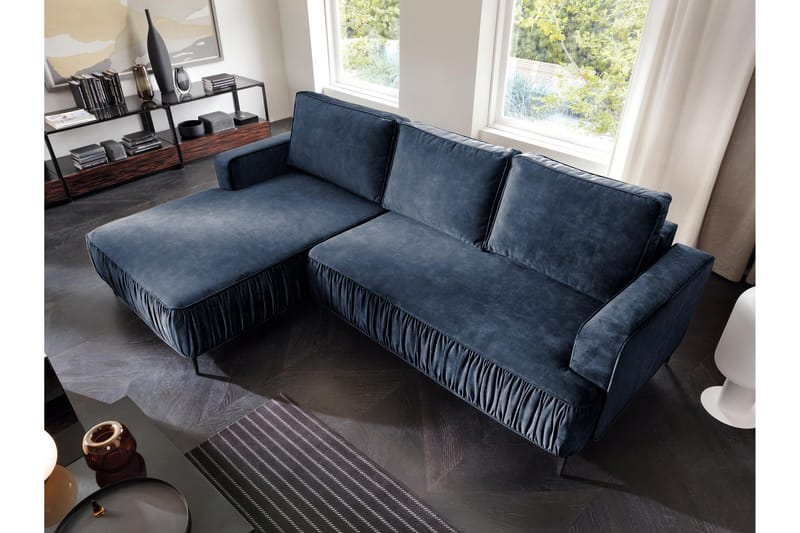 Marisana Bäddsoffa m. Divan 3-sits - Blå - Möbler - Vardagsrum - Bäddsoffor