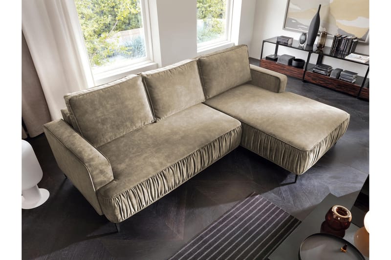 Marisana Bäddsoffa m. Divan 3-sits - Brun - Möbler - Vardagsrum - Bäddsoffor