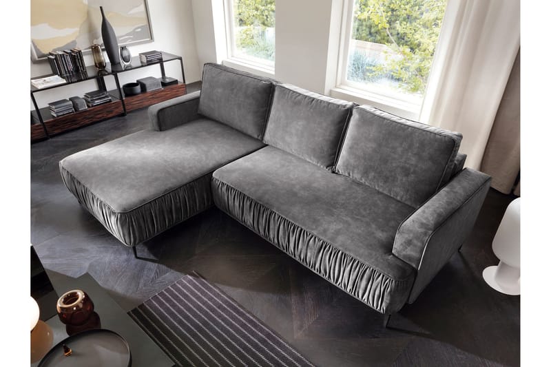 Marisana Bäddsoffa m. Divan 3-sits - Grå - Möbler - Vardagsrum - Bäddsoffor