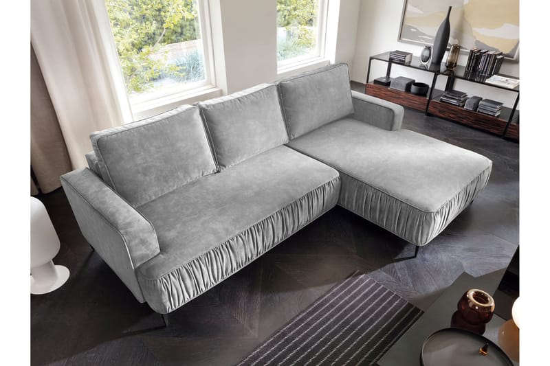 Marisana Bäddsoffa m. Divan 3-sits - Grå - Möbler - Vardagsrum - Bäddsoffor