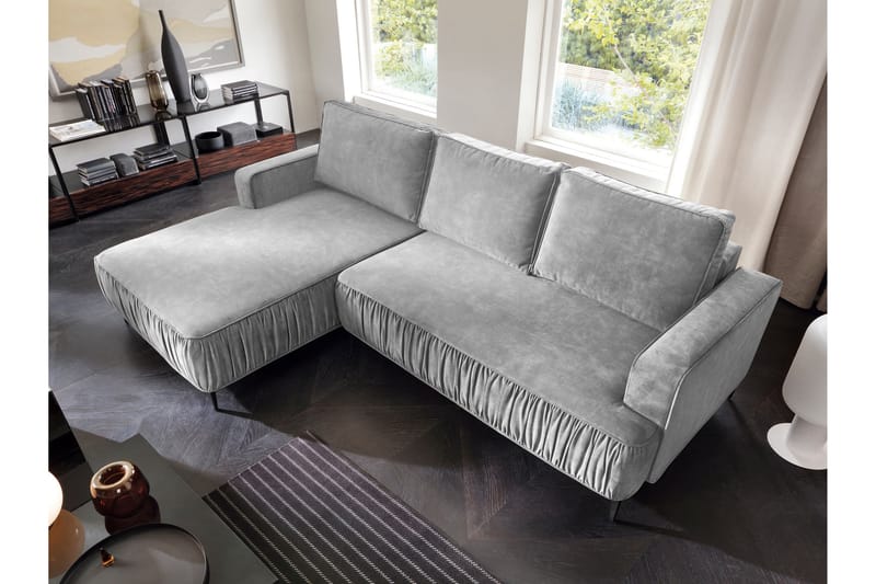 Marisana Bäddsoffa m. Divan 3-sits - Grå - Möbler - Vardagsrum - Bäddsoffor