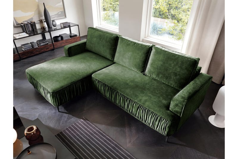 Marisana Bäddsoffa m. Divan 3-sits - Grön - Möbler - Vardagsrum - Bäddsoffor