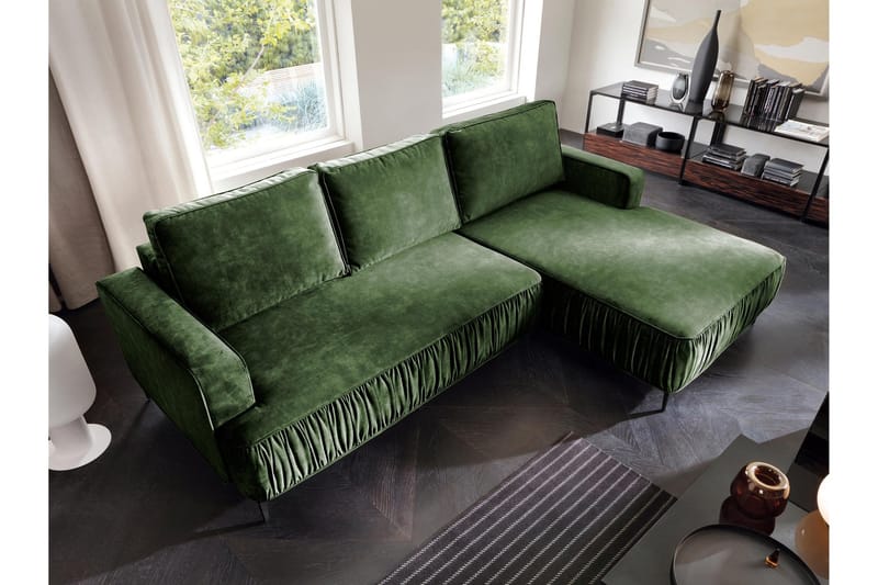 Marisana Bäddsoffa m. Divan 3-sits - Grön - Möbler - Vardagsrum - Bäddsoffor