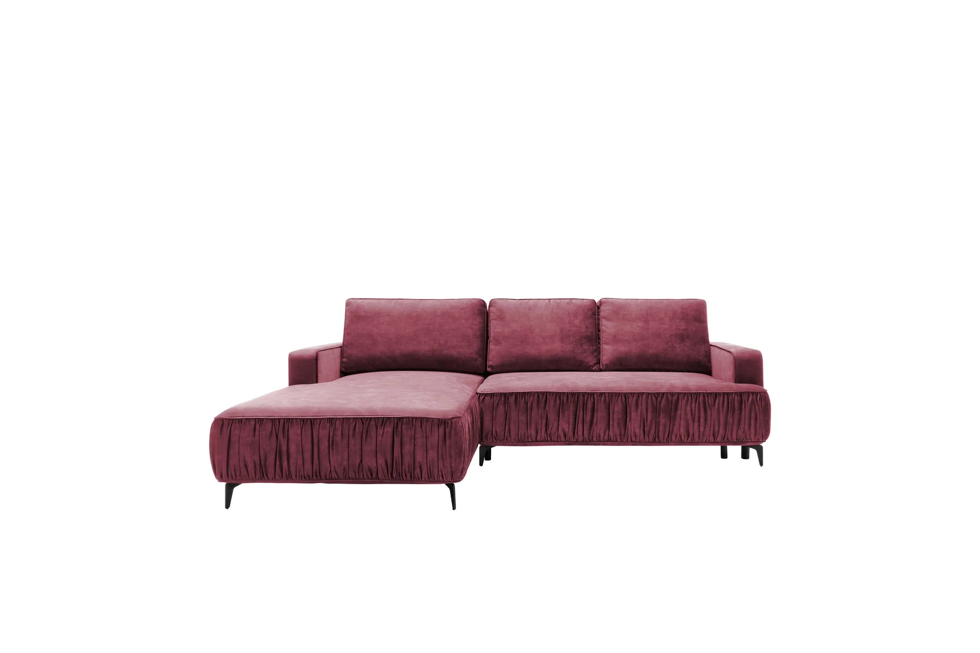 marisana bäddsoffa m. divan 3-sits - rosa