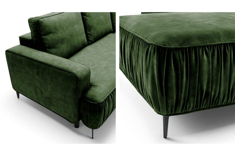 Marisana Bäddsoffa m. Divan 3-sits - Svart - Möbler - Vardagsrum - Bäddsoffor