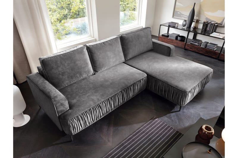 Marisana Bäddsoffa m. Divan 3-sits - Svart - Möbler - Vardagsrum - Bäddsoffor