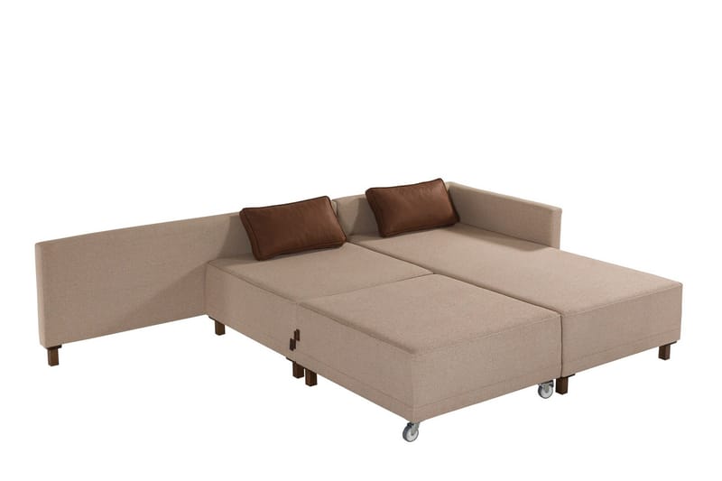 Matris 4-sits Bäddsoffa med Divan - Brun - Möbler - Vardagsrum - Bäddsoffor