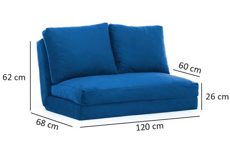 Maydena Bäddsoffa 2-sits 120x185 - Blå - Möbler - Vardagsrum - Bäddsoffor