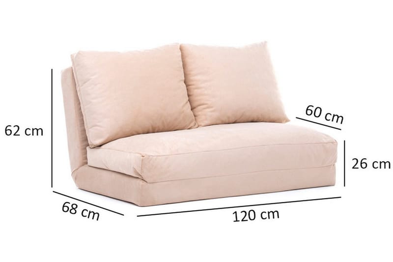 Maydena Bäddsoffa 2-sits 120x185 - Cream - Möbler - Vardagsrum - Bäddsoffor