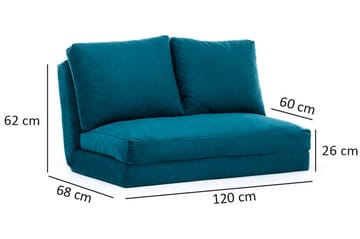 Maydena Bäddsoffa 2-sits 120x185 - Turkos - Möbler - Vardagsrum - Bäddsoffor