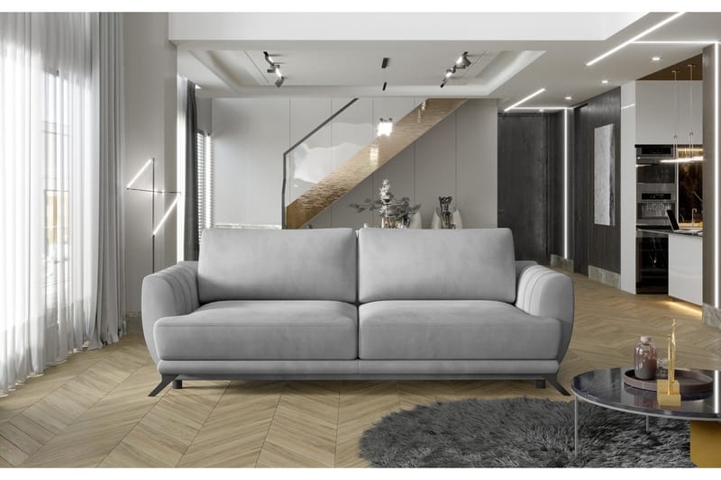 Megis 3-sits Bäddsoffa - Ljusgrå - Möbler - Vardagsrum - Bäddsoffor