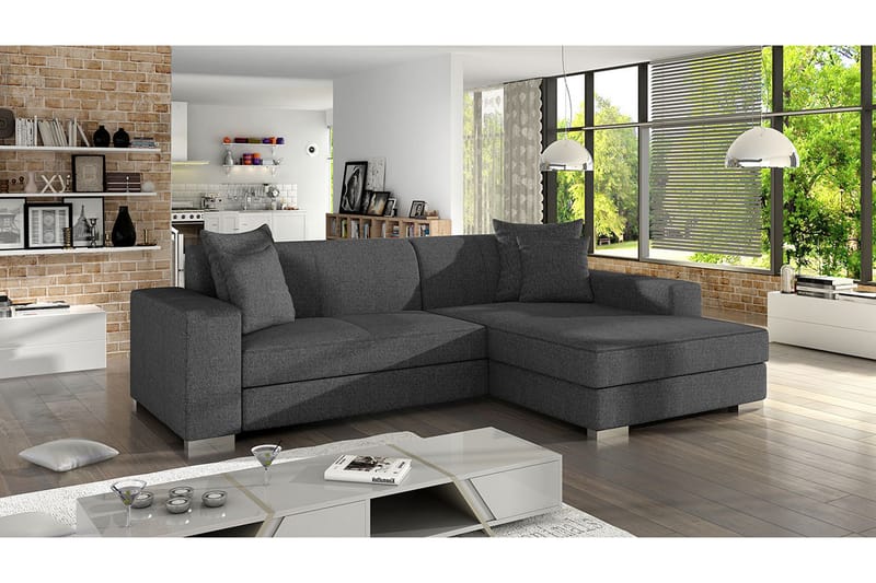 MEXICO Divanbäddsoffa 262x178x75 cm - Grå - Möbler - Vardagsrum - Bäddsoffor