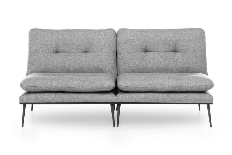 Mezonzo 2-sits Rektangulär Knappad Bäddsoffa i Tyg med Metallben, Grå
