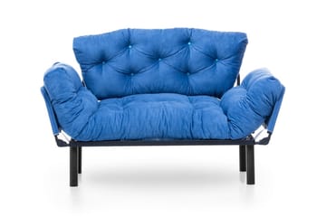 Mezonzo 2-sits Rektangulär Längsbäddad Fällbar Bäddsoffa 70x190 cm i Tyg - Blå - Möbler - Vardagsrum - Bäddsoffor