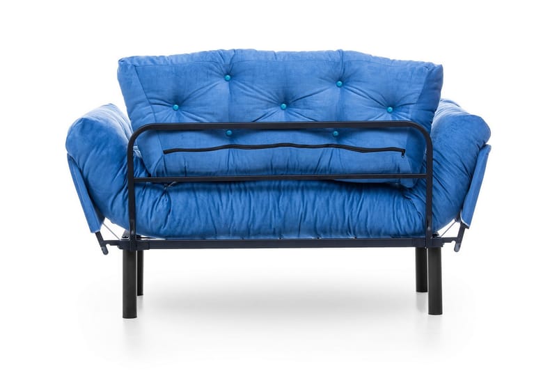 Mezonzo 2-sits Rektangulär Längsbäddad Fällbar Bäddsoffa 70x190 cm i Tyg - Blå - Möbler - Vardagsrum - Bäddsoffor