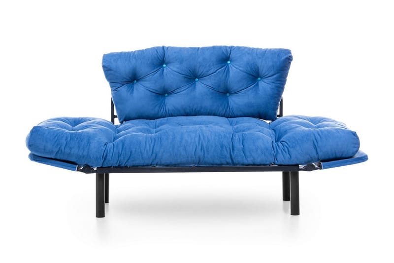Mezonzo 2-sits Rektangulär Längsbäddad Fällbar Bäddsoffa 70x190 cm i Tyg - Blå - Möbler - Vardagsrum - Bäddsoffor