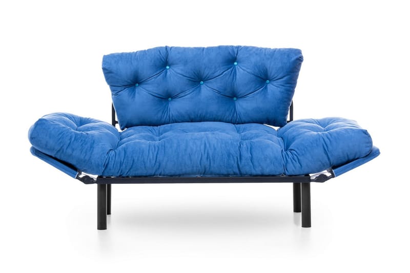 Mezonzo 2-sits Rektangulär Längsbäddad Fällbar Bäddsoffa 70x190 cm i Tyg - Blå - Möbler - Vardagsrum - Bäddsoffor