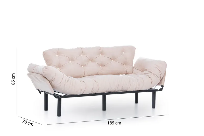 Mezonzo 3-sits Bäddsoffa - Beige - Möbler - Vardagsrum - Bäddsoffor