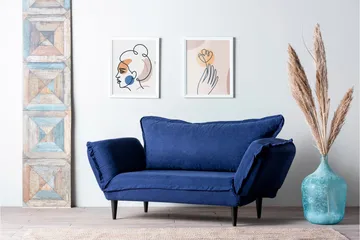 Mezonzo 3-sits Bäddsoffa - Blå - Möbler - Vardagsrum - Bäddsoffor