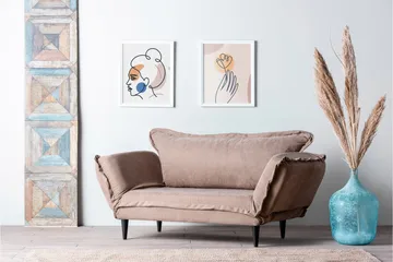 Mezonzo 3-sits Bäddsoffa - Brun - Möbler - Vardagsrum - Bäddsoffor