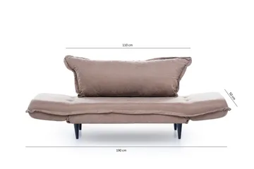 Mezonzo 3-sits Bäddsoffa - Brun - Möbler - Vardagsrum - Bäddsoffor
